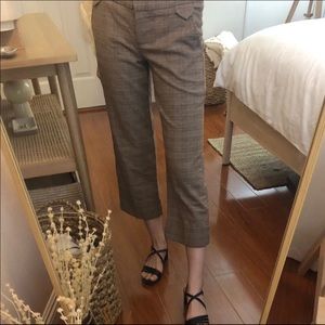 Plaid Cropped Trousers